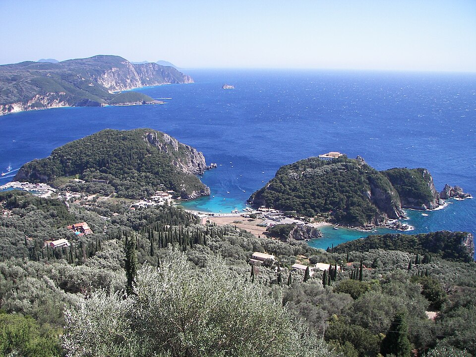 Bay of Palaiokastritsa from Bellavista